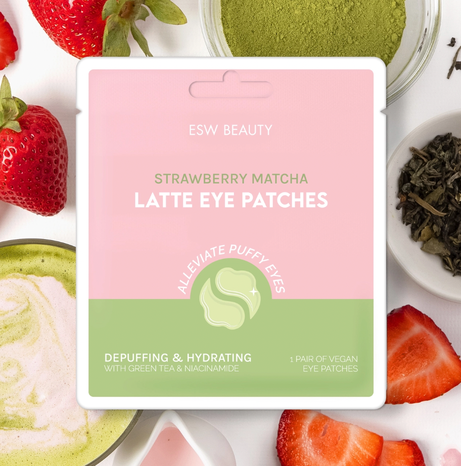 Strawberry Matcha Latte Depuffing & Hydrating Eye Patches