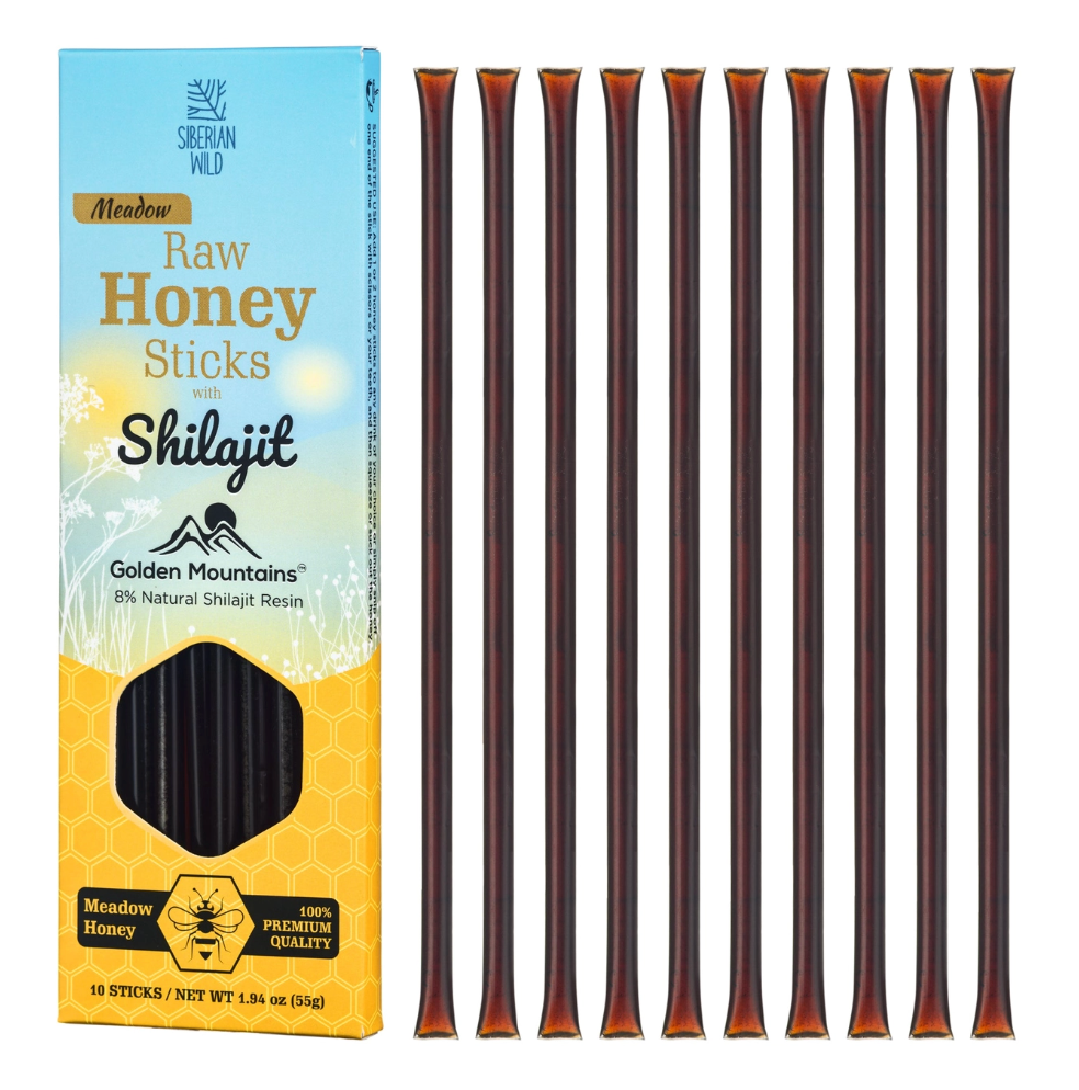 8% Shilajit Honey Sticks - 10 pack