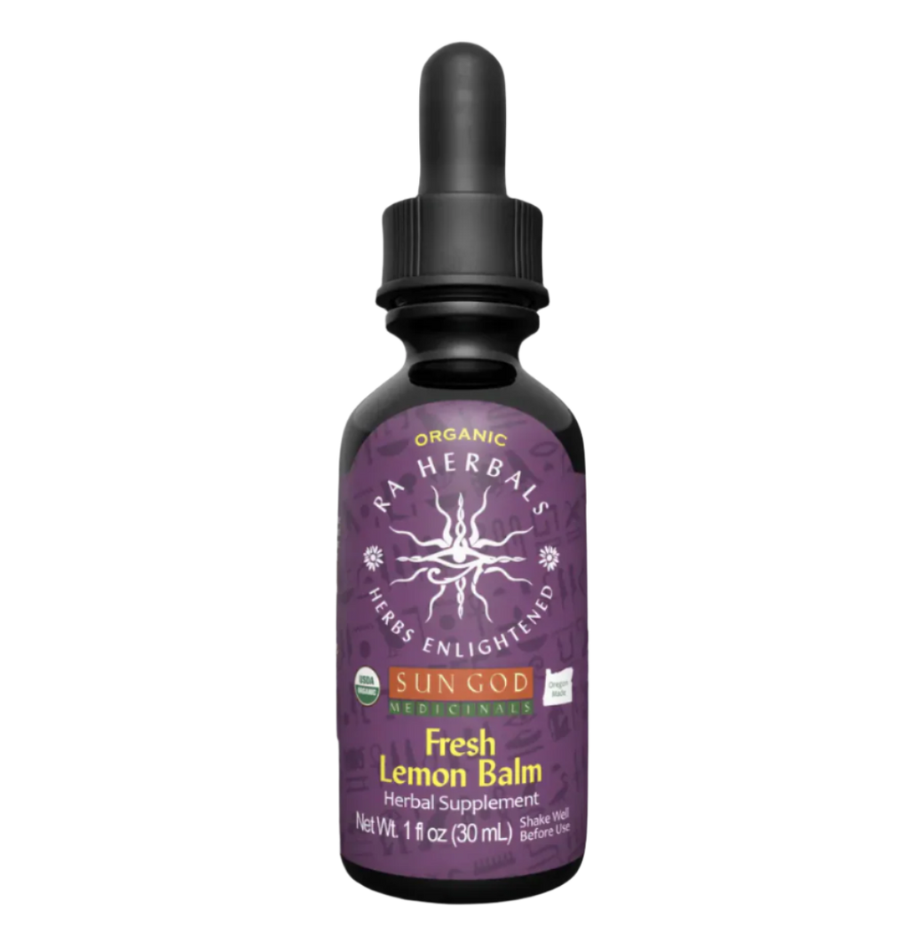 Organic Fresh Lemon Balm Tincture - 1 oz
