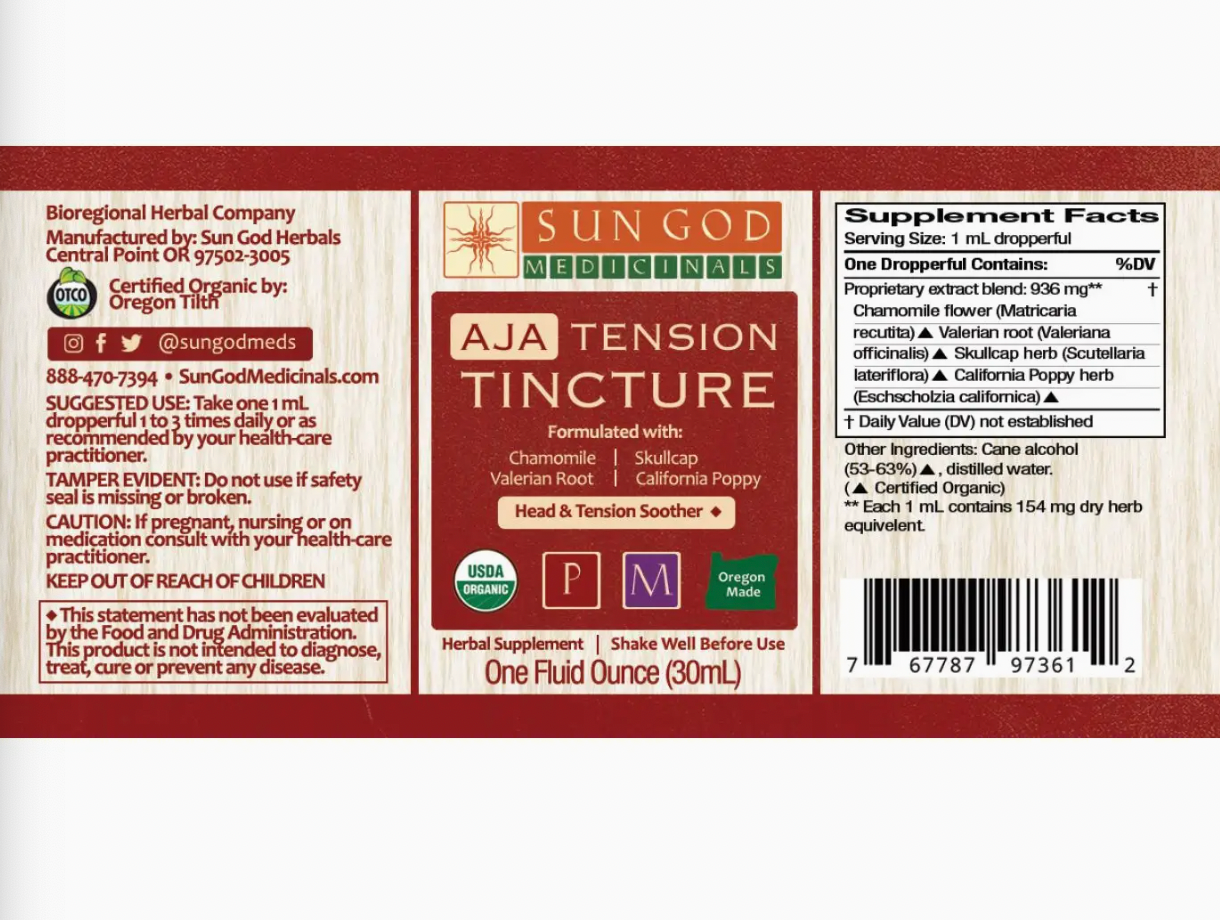 Organic Aja Tension Tincture - 1 oz