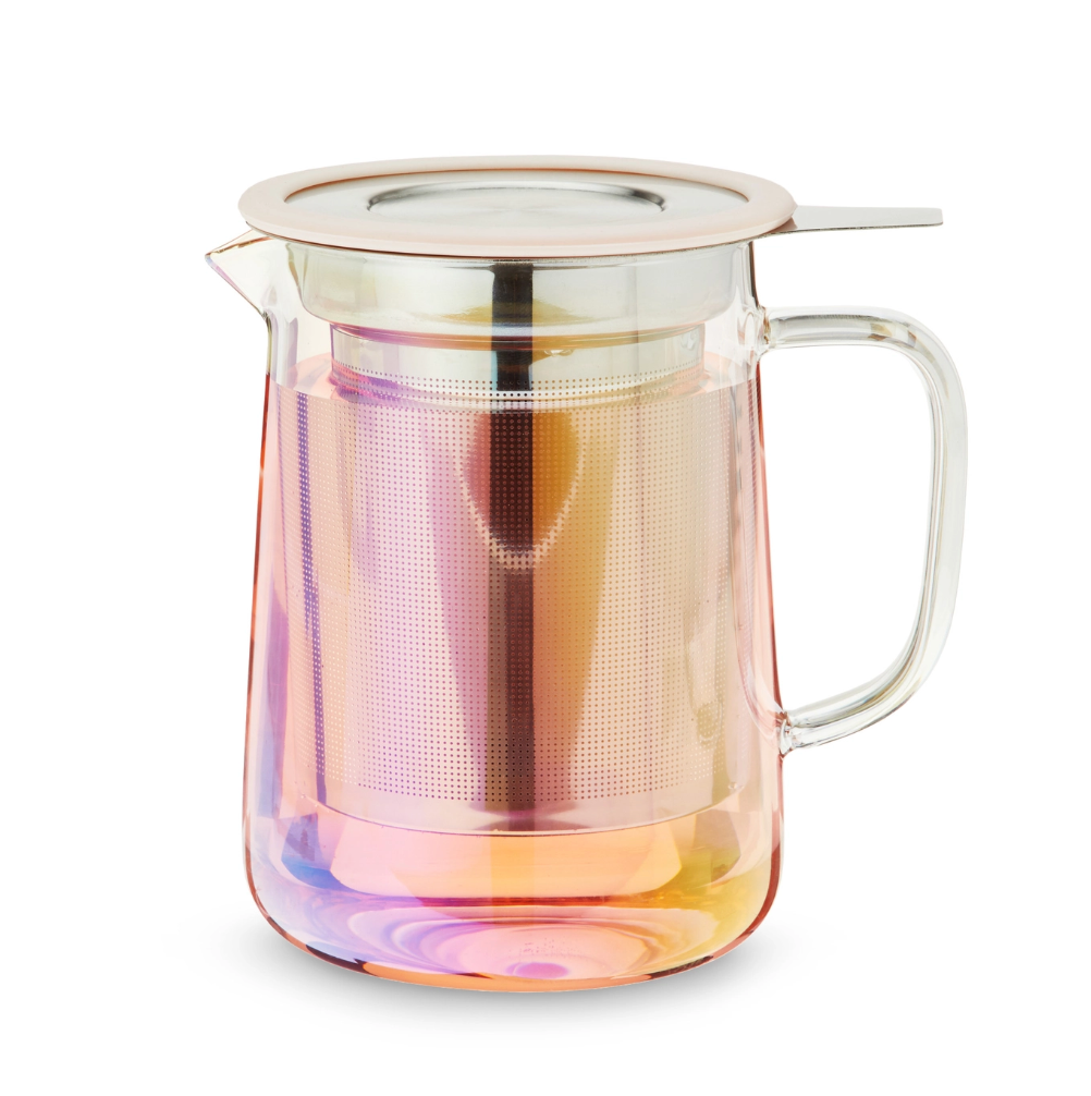 Chas™ Iridescent Glass Mini Teapot w/ Infuser & Lid - 16oz
