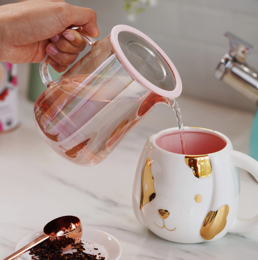 Chas™ Iridescent Glass Mini Teapot w/ Infuser & Lid - 16oz