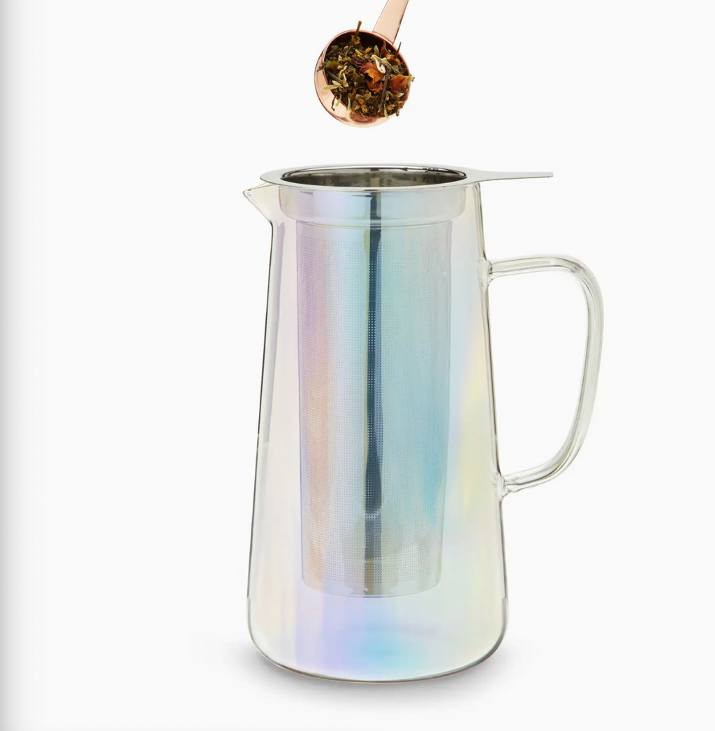 Annika™ Iridescent Glass Teapot w/ Infuser & Lid - 33 oz