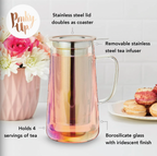 Annika™ Iridescent Glass Teapot w/ Infuser & Lid - 33 oz