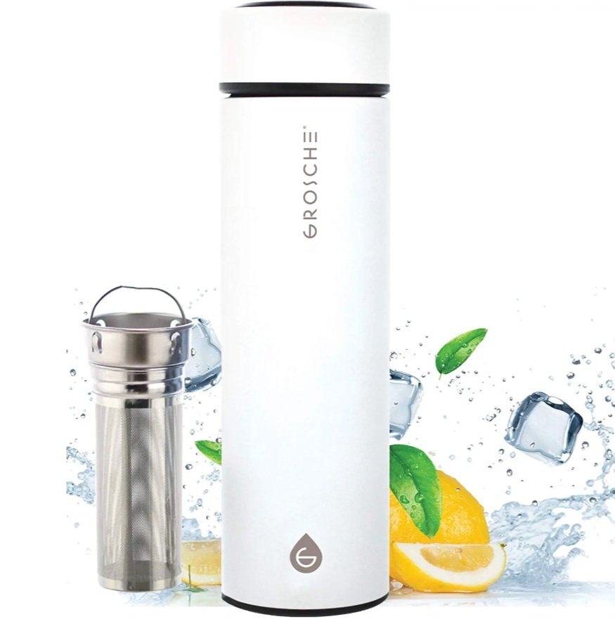 Chicago Insulated Tea Infuser Bottle - White