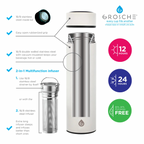 Chicago Insulated Tea Infuser Bottle - White