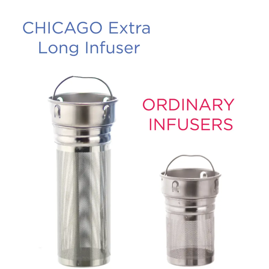 Chicago Insulated Tea Infuser Bottle - Dark Marble