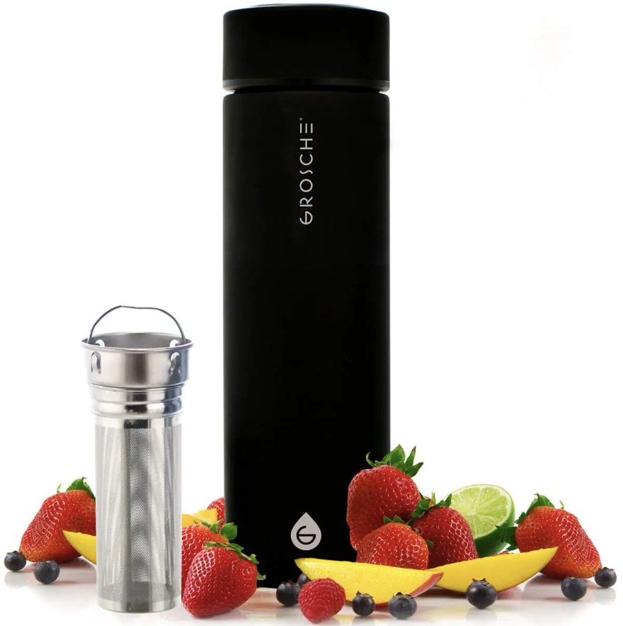Chicago Insulated Tea Infuser Bottle - Black
