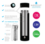 Chicago Insulated Tea Infuser Bottle - Black