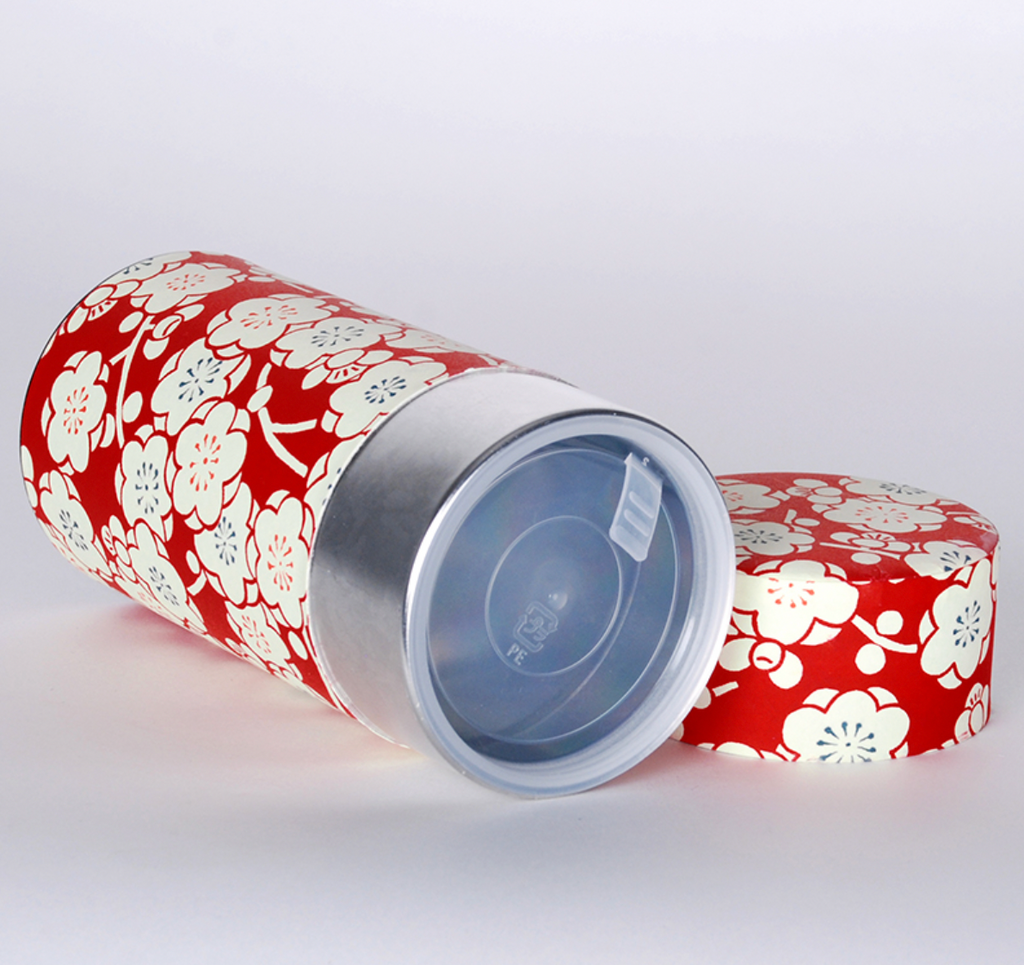 Japanese Tea Container - Red Floral