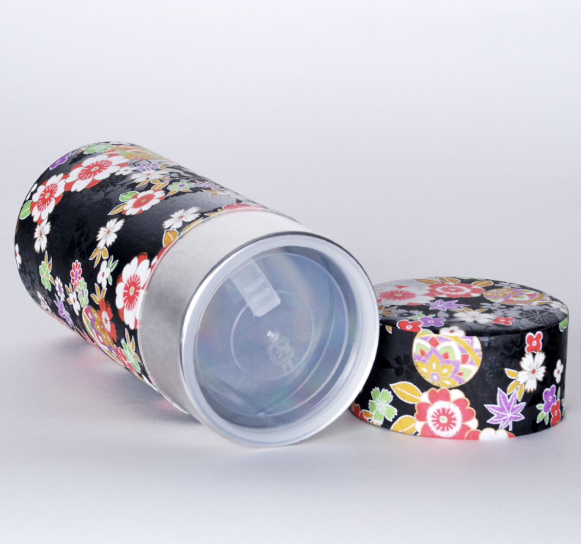 Japanese Tea Container - Pink & Gold Floral