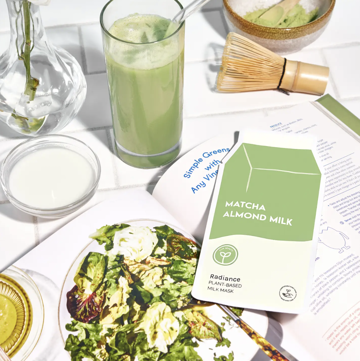 Matcha Almond Milk Radiance Plant Based Milk Sheet Mask