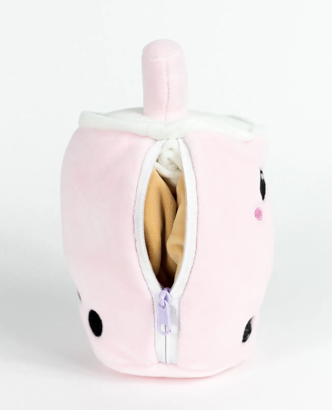 Happy and Mad Reversible / Secret Pouch Boba Plushie