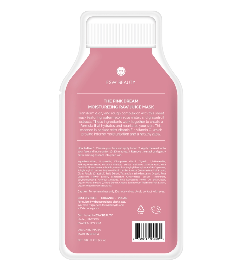The Pink Dream Moisturizing Raw Juice Sheet Mask