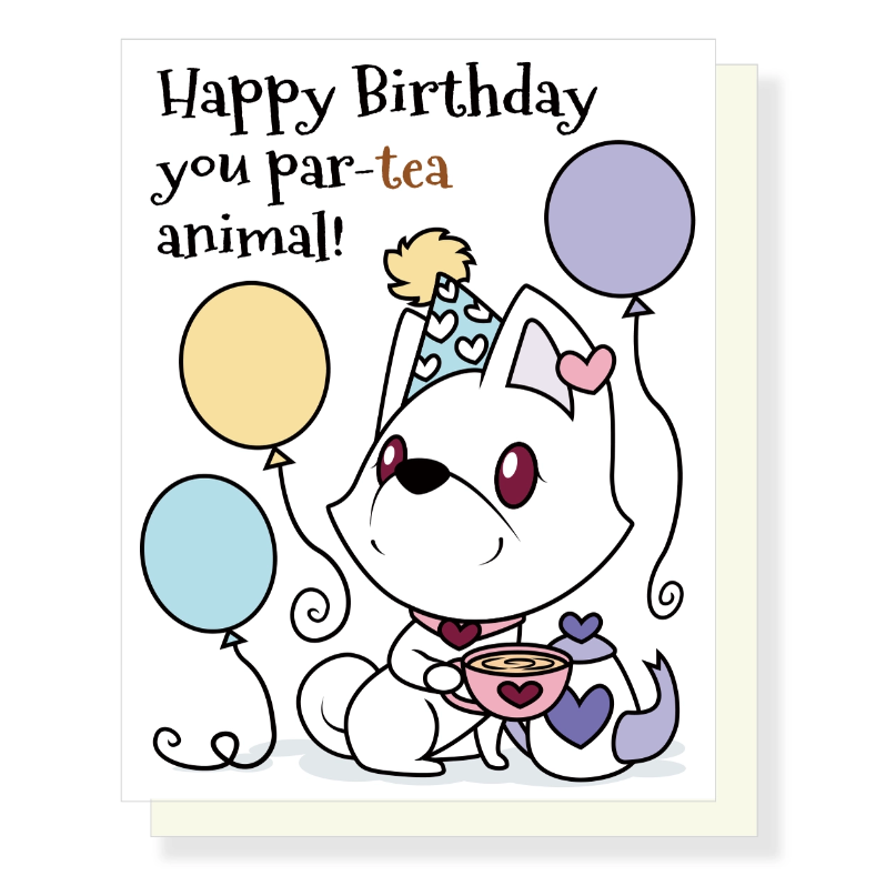 Selphie Par-Tea Birthday Card