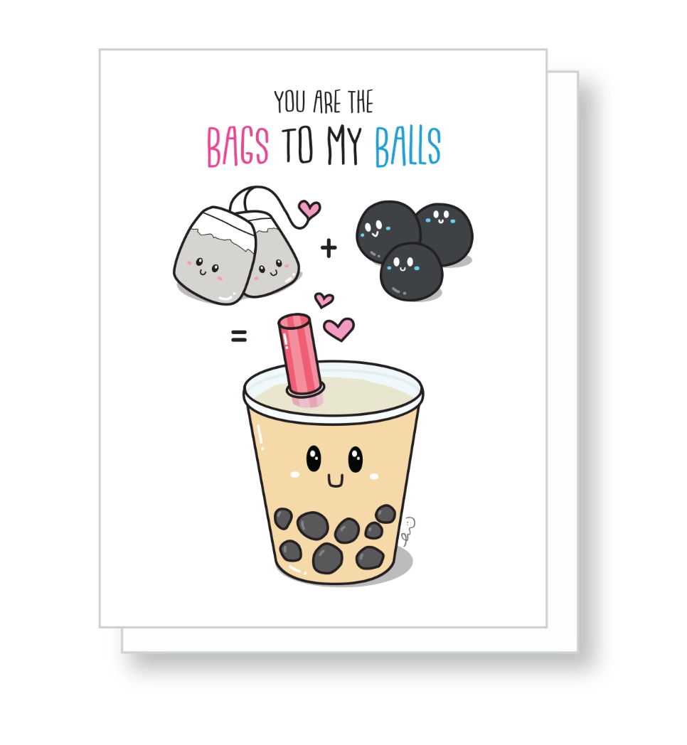 Bags To My Balls Greeting Card