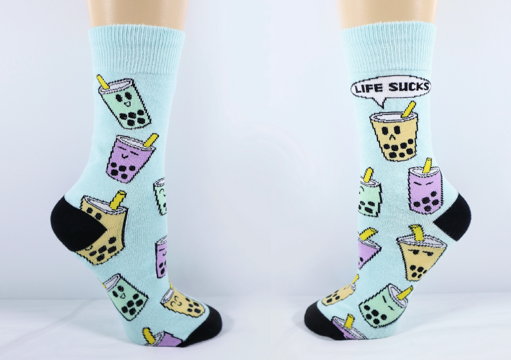 Life Sucks Boba Socks
