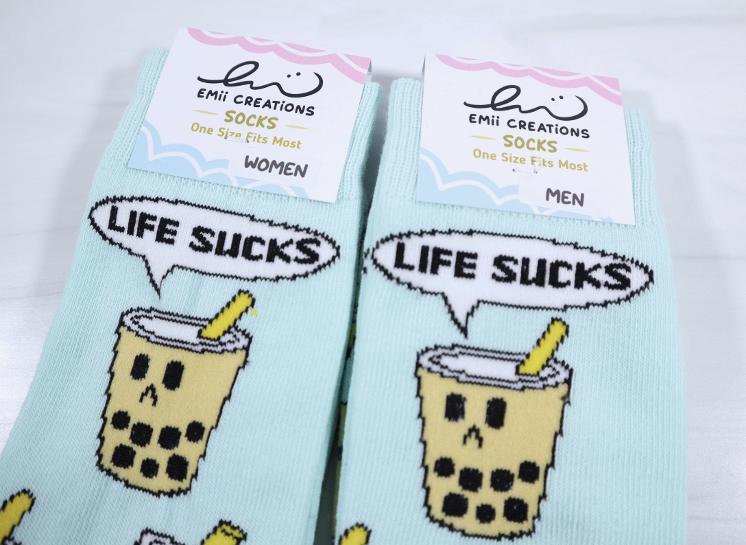 Life Sucks Boba Socks