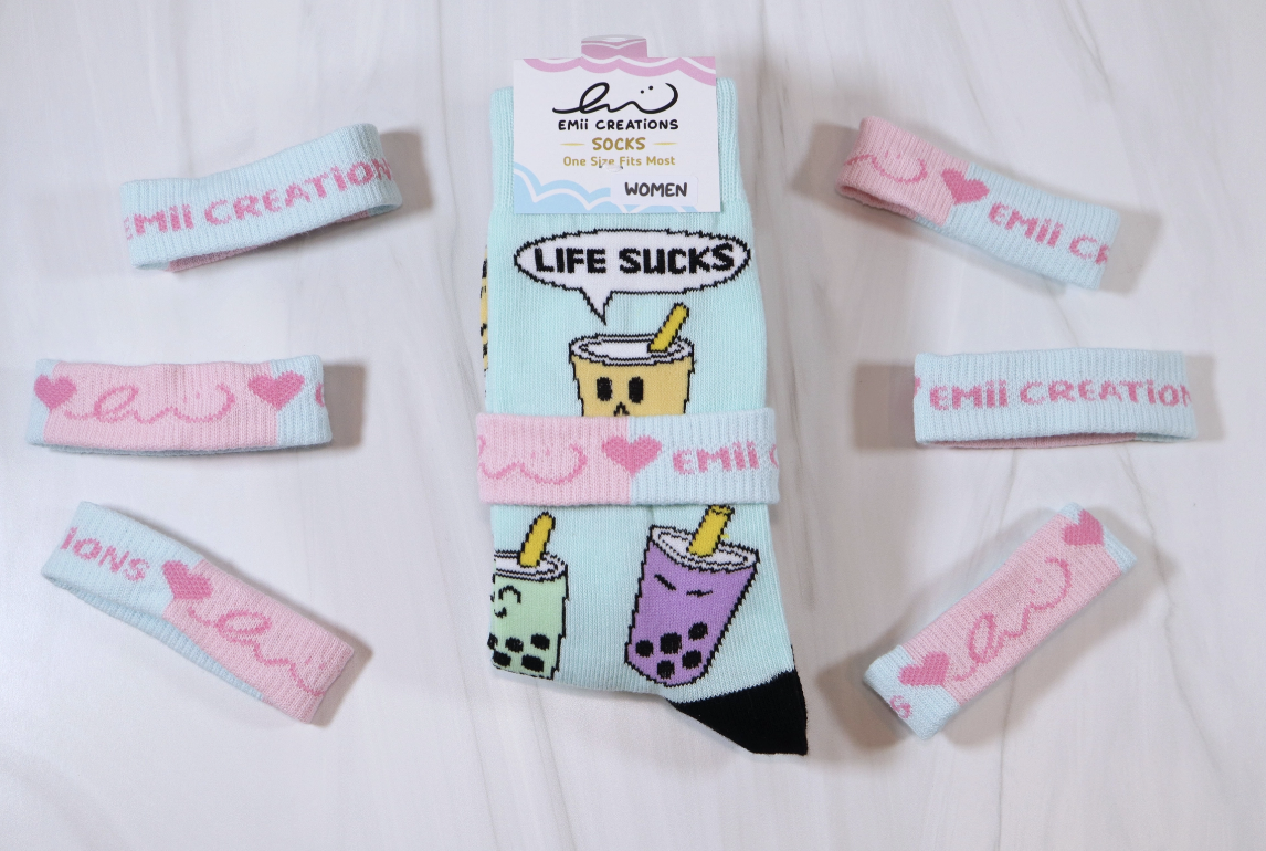 Life Sucks Boba Socks