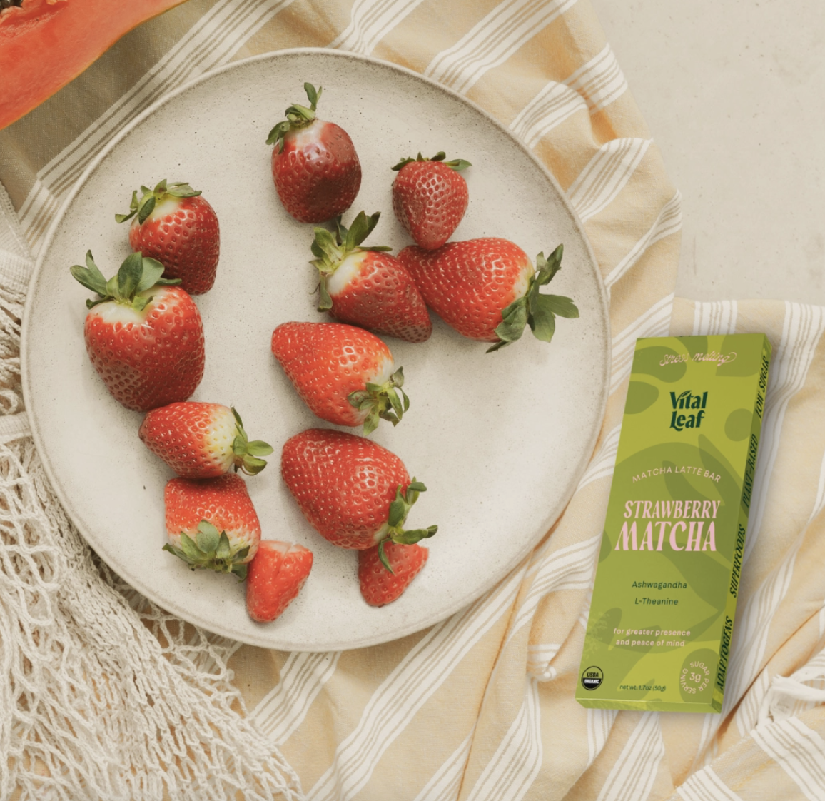 Strawberry Matcha | Adaptogen Chocolate Bar | Stress Relief