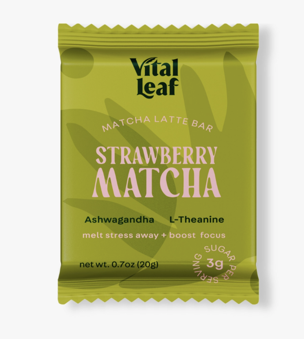 Strawberry Matcha | Adaptogen Chocolate Bar | Stress Relief