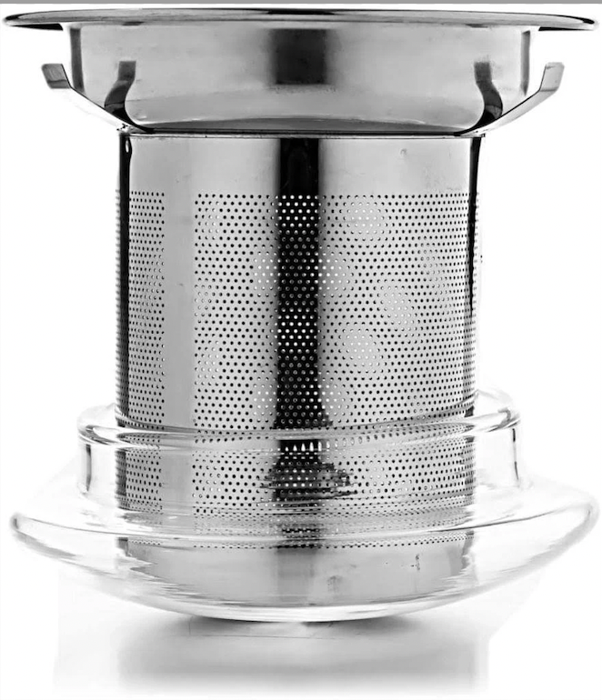 Glass Mug with Stainless Steel Infuser Basket