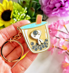Lil' Classic Boba Milk Tea Keychain (Interactive Spinner)