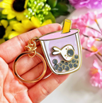Lil' Taro Boba Milk Tea Keychain (Interactive Spinner)