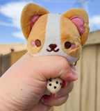 Bubble Tea Corgi Plushie Keychain