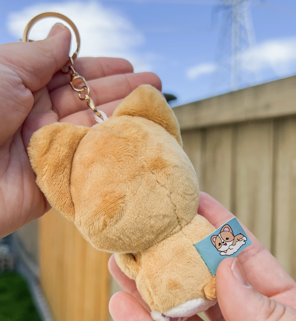 Bubble Tea Corgi Plushie Keychain