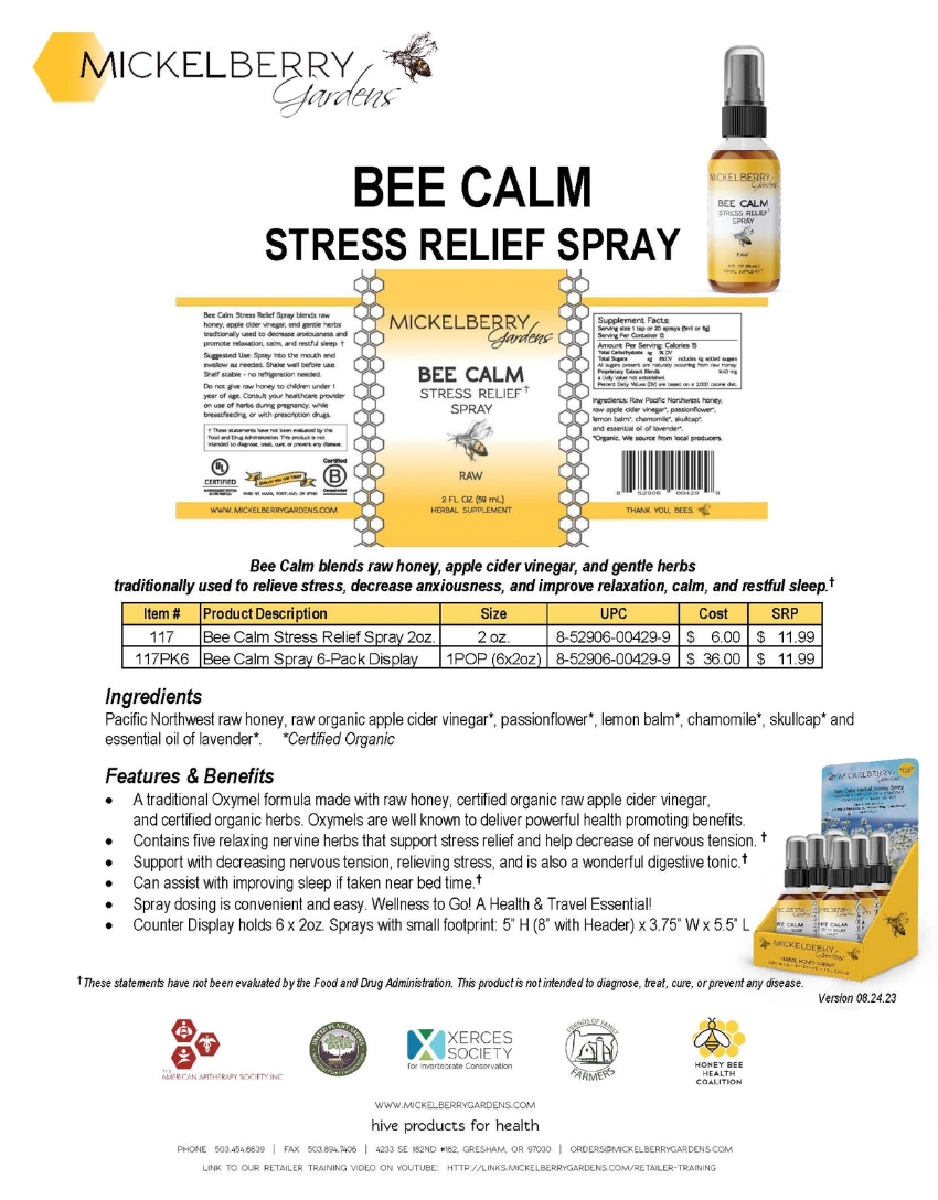 Bee Calm Stress Relief Spray