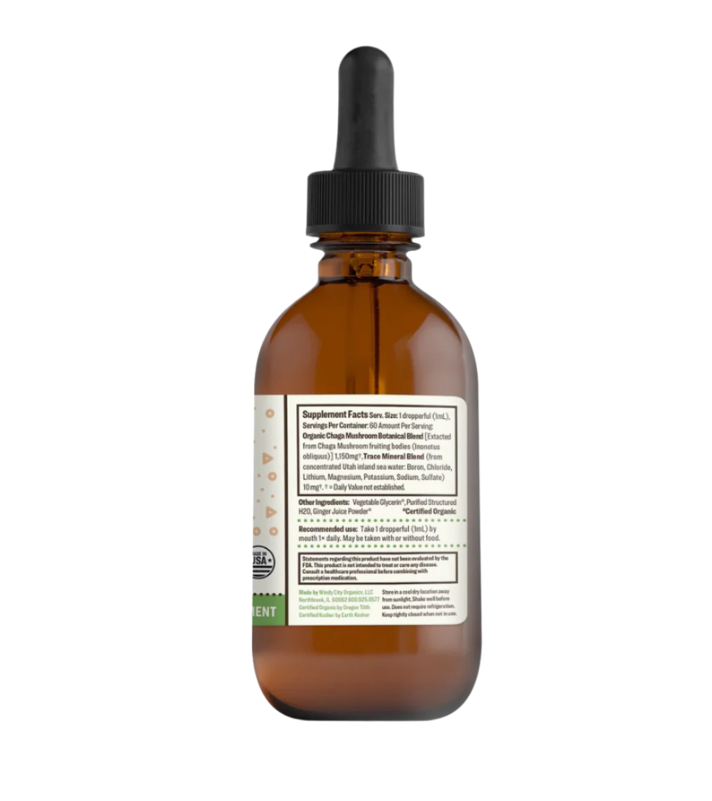 Organic Extra Strength Chaga Mushroom Tincture - 2 oz