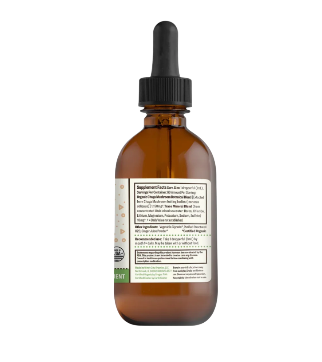 Organic Extra Strength Chaga Mushroom Tincture - 2 oz