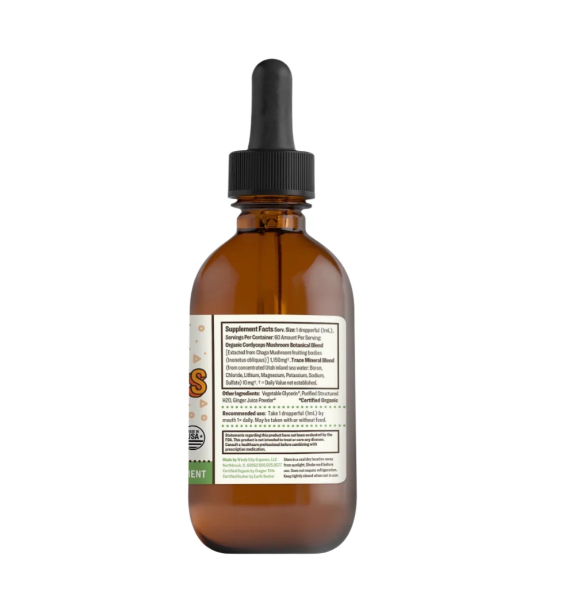 Organic Extra Strength Cordyceps Mushroom Tincture - 2 oz
