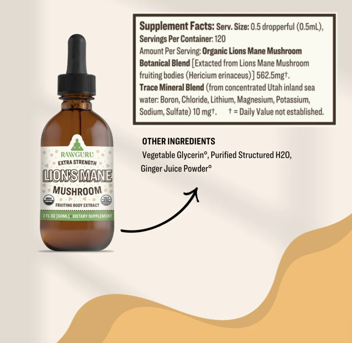 Organic Extra Strength Lion's Mane Tincture - 2 oz