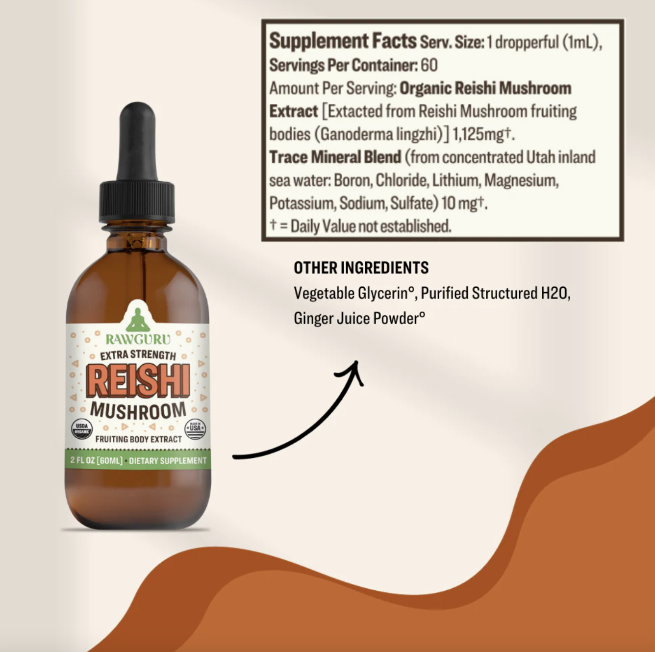 Organic Extra Strength Reishi Mushroom Tincture - 2 oz