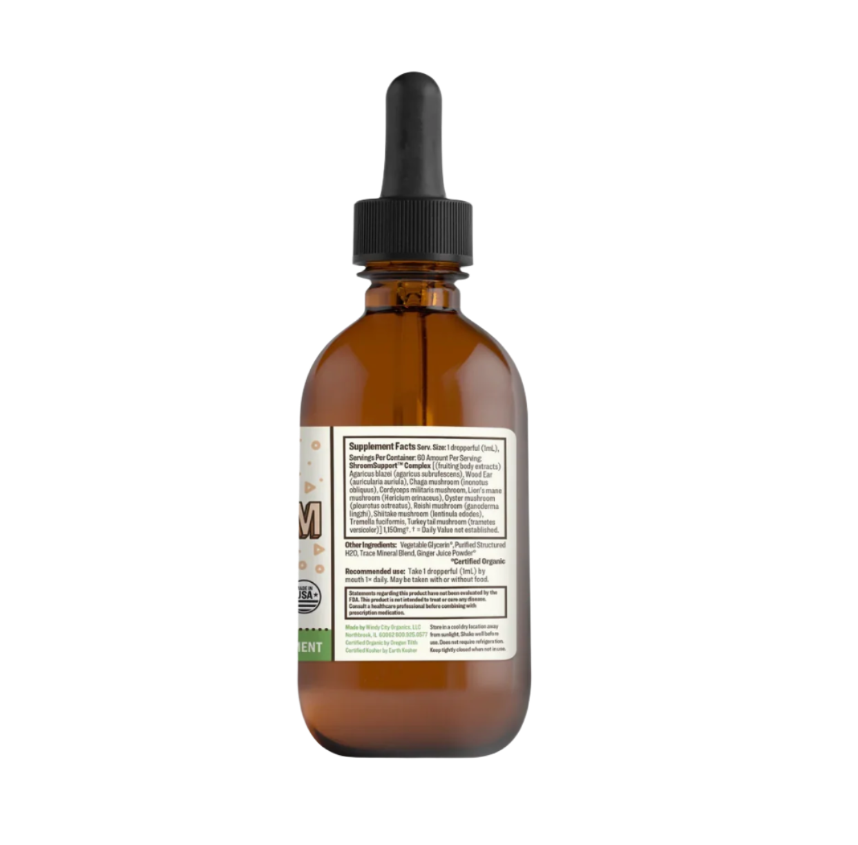 Organic Extra Strength Mushroom Complex Tincture - 2 oz