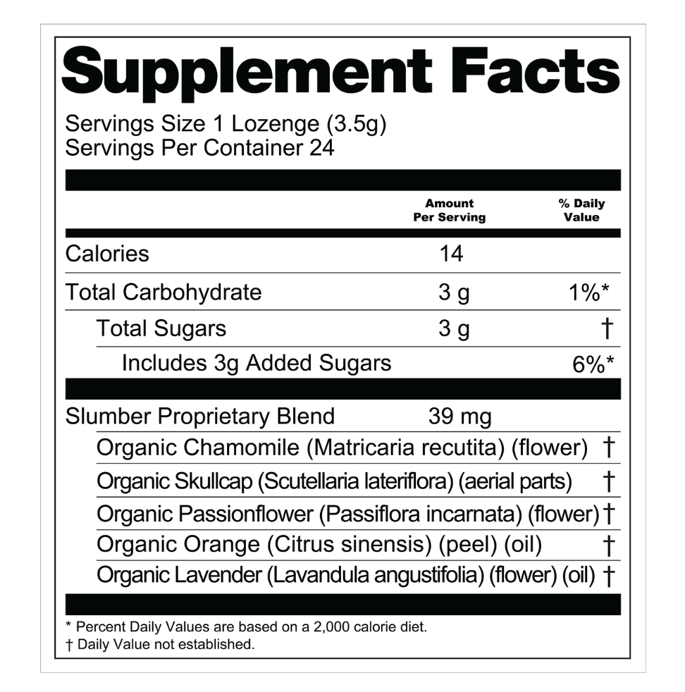 Slumber Plant-Powered Lozenges™ w/ Chamomile, Passionflower