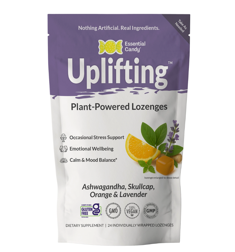 Uplifting Plant-Powered Lozenges™ with Ashwagandha, Skullcap