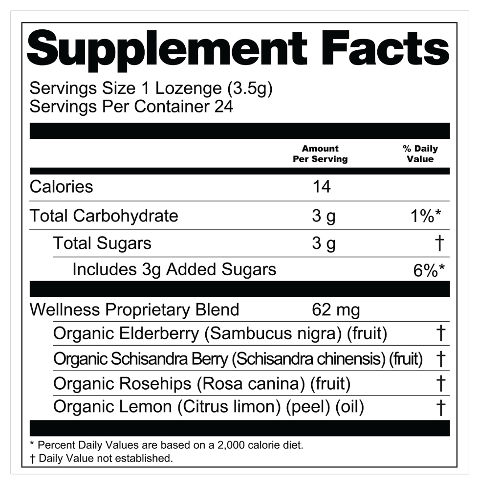 Wellness Plant-Powered Lozenges™ with Elderberry, Vitamin C