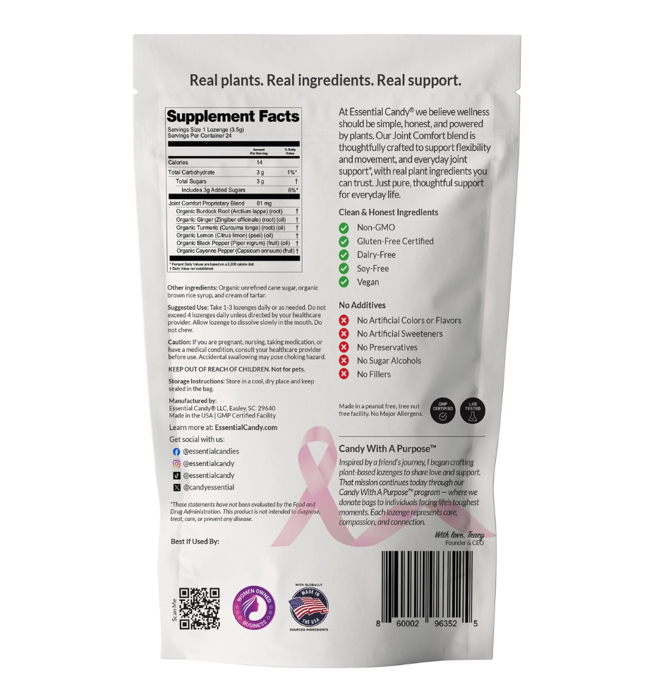 Joint Comfort Plant-Powered Lozenges™ with Turmeric, Ginger