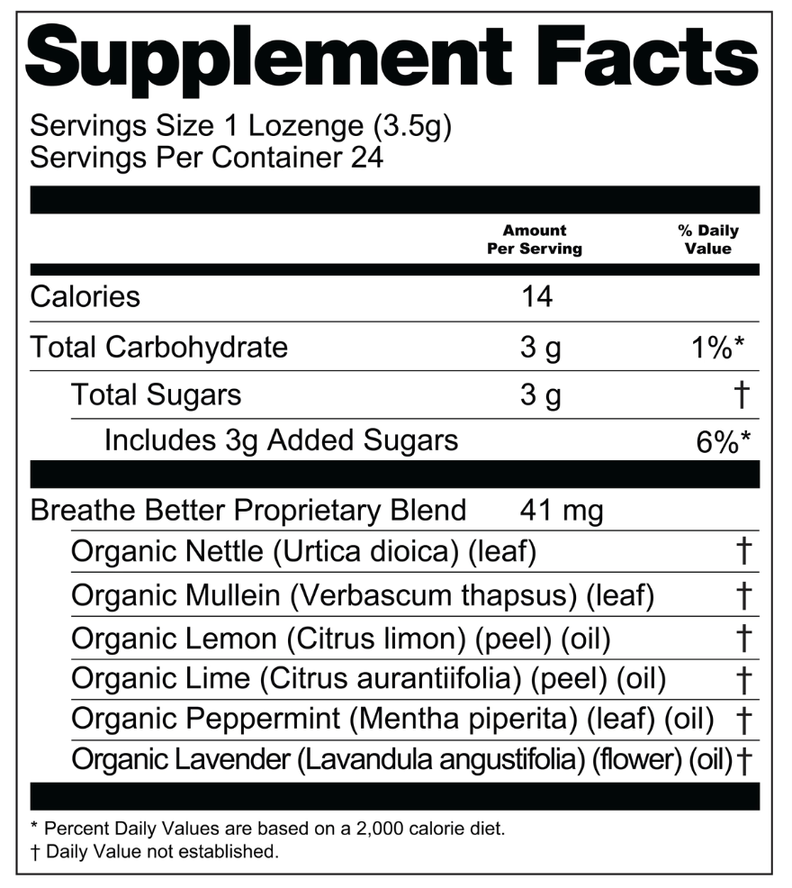 Breathe Better Plant-Powered Lozenges™ with Nettle, Mullen