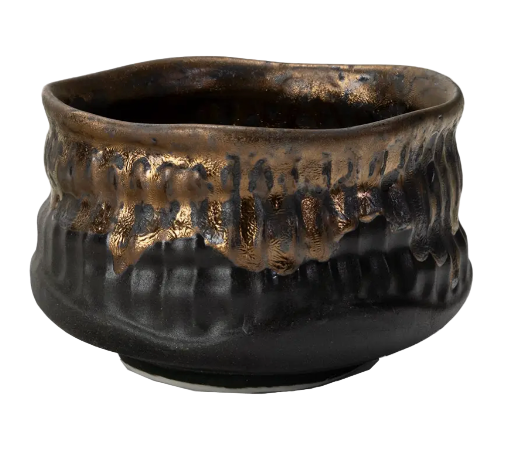 Japanese Matcha Bowl | Chawan - Black Gold