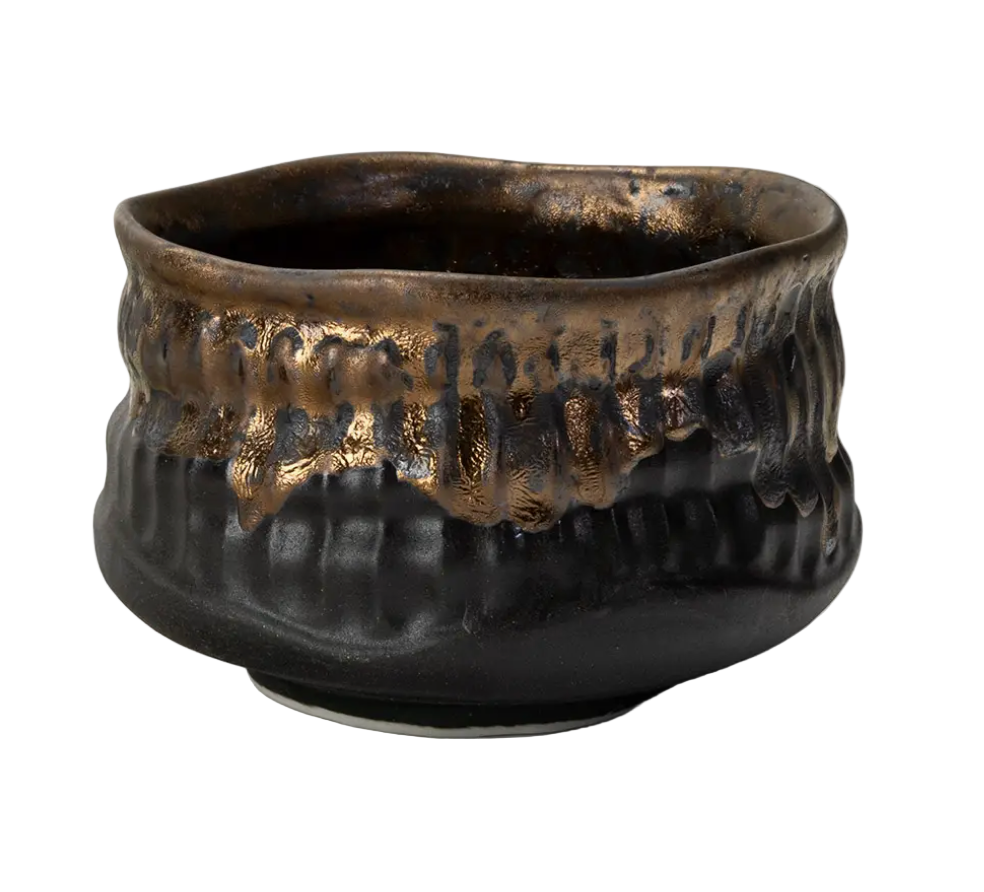 Japanese Matcha Bowl | Chawan - Black Gold