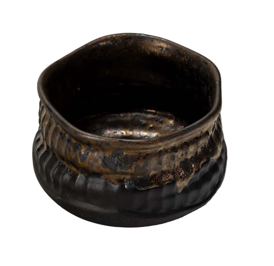 Japanese Matcha Bowl | Chawan - Black Gold