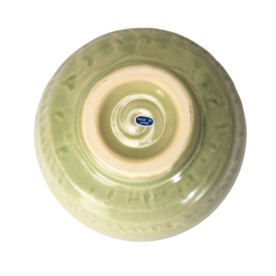 Japanese Mino Ware Matcha Bowl | Chawan - Light Green Kannyu Glazed