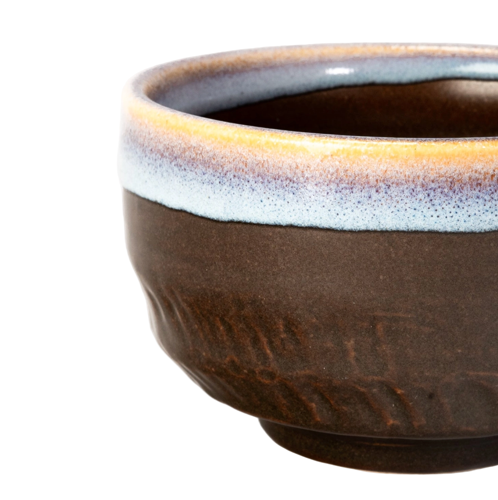Japanese Mino Ware Matcha Bowl | Caramel Cape Glazed | 12 OZ