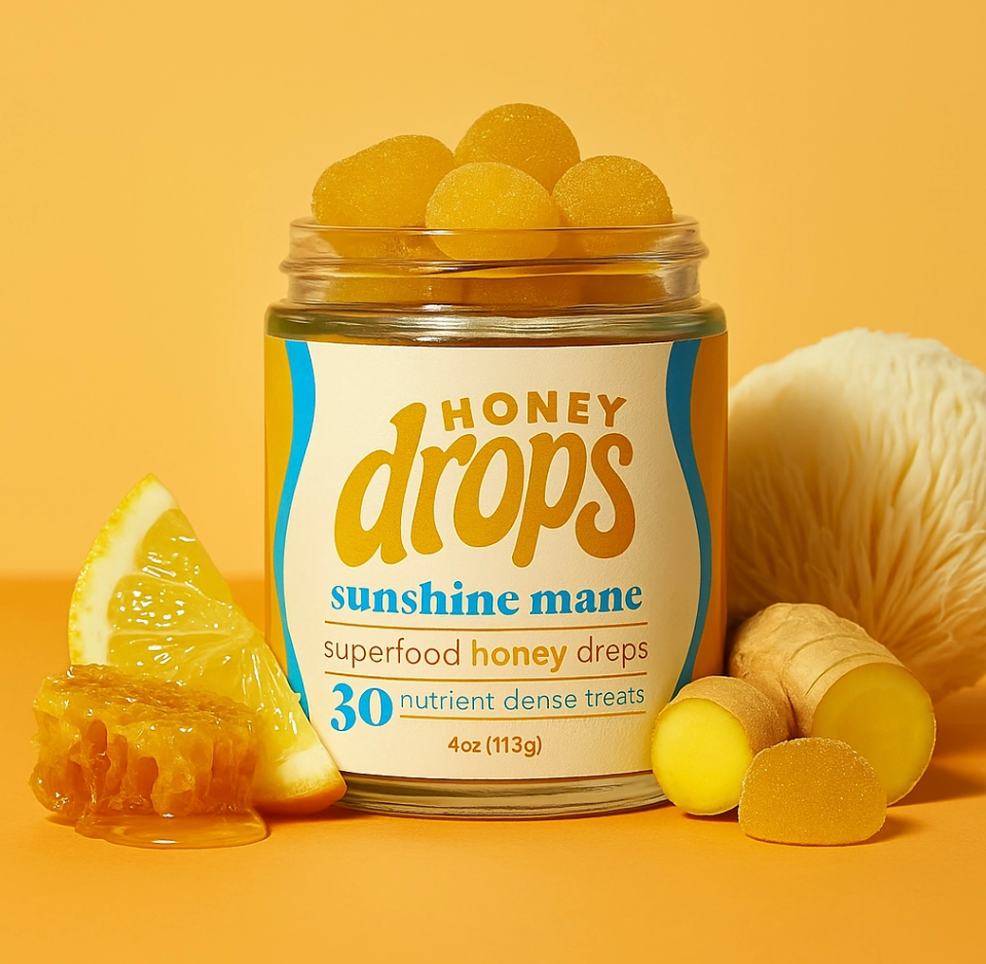 Sunshine Lion's Mane | Mushroom Honey Gummy | Focus, Clarity & Bright Daily Energy