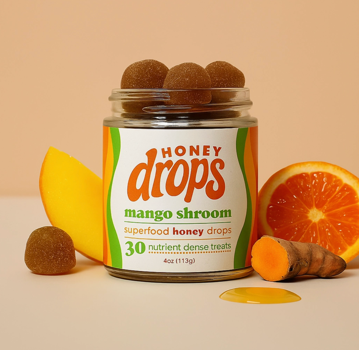 Mango Mushroom | Mushroom Honey Gummy | Immune Support, Daily Relief & Adaptogenic Balance