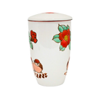 Mug with Stainless Steel Infuser | Twin Sparrows Tsubaki | 15 fl oz
